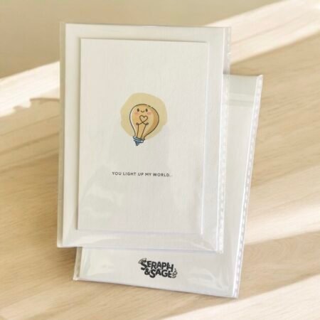 You Light Up My World – Fun Puns Note Card (Blank Inside)