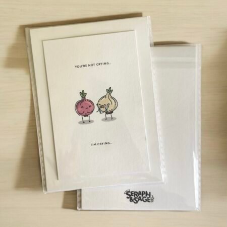 You’re Not Crying… I’m Crying – Fun Puns Note Card (Blank Inside)