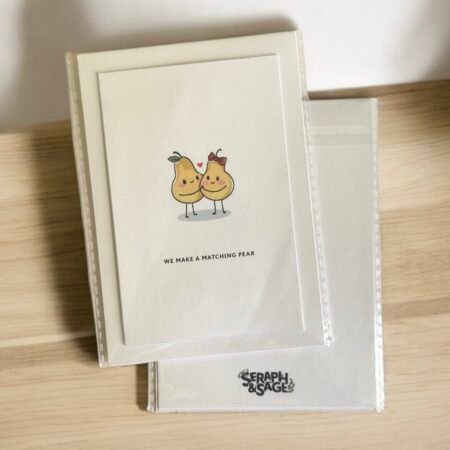 We Make a Matching Pear – Fun Puns Note Card (Blank Inside)