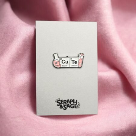 Cu-Te Kawaii Enamel Pin – Periodic Table Inspired