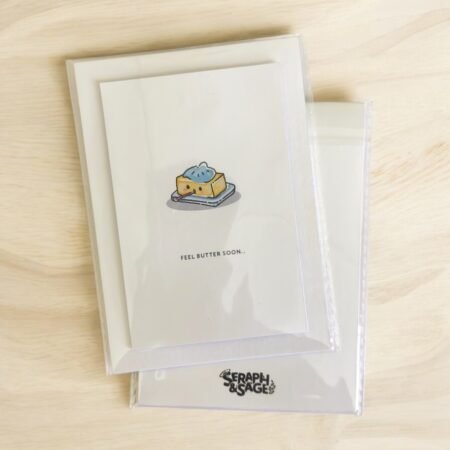 Feel Butter Soon – Fun Puns Note Card (Blank Inside)