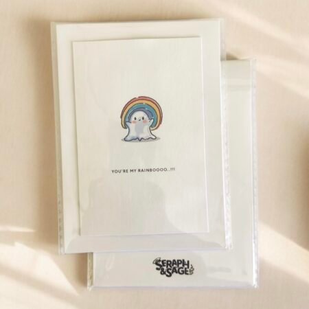 You’re My Rainbooo – Fun Puns Note Card (Blank Inside)